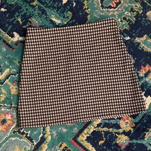 Reformation plaid mini skirt